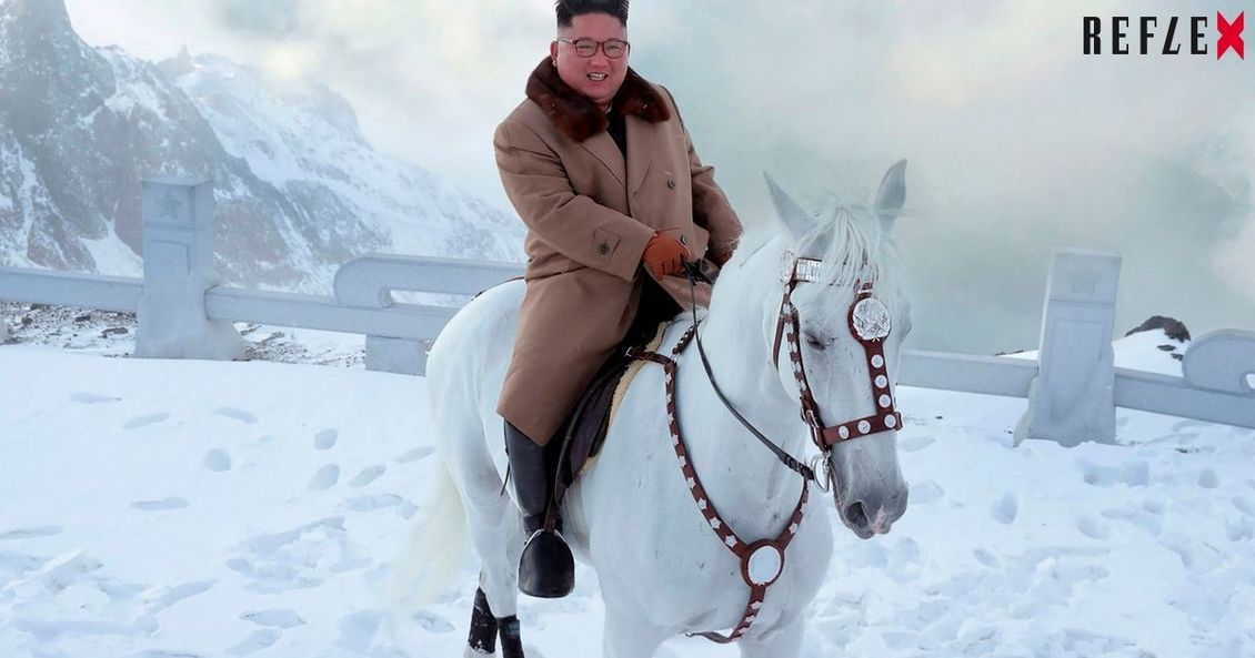 Kim stoupá na horu na bílém koni: Série bizarních fotografií může být předzvěstí velké akce severokorejského vůdce